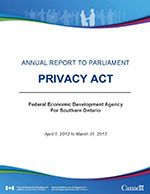 2012-13 Annual Report to Parliament — Privacy Act
