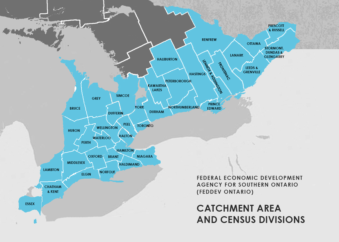 FedDev Ontario - Catchment Area and Census Divisions