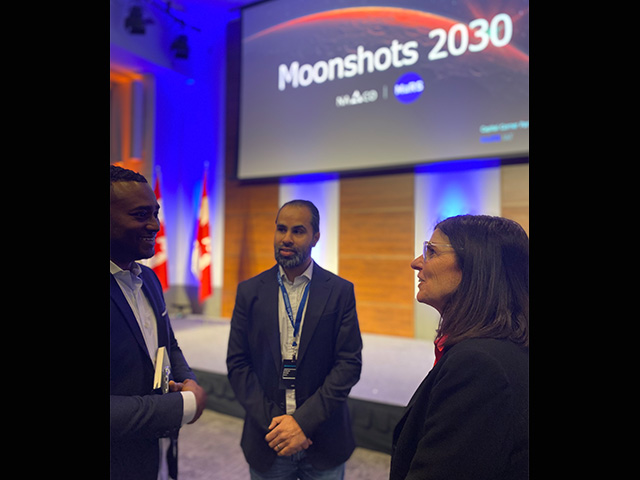 Minister Tassi provides opening remarks at MaRS Discovery District’s Moonshots 2030 event